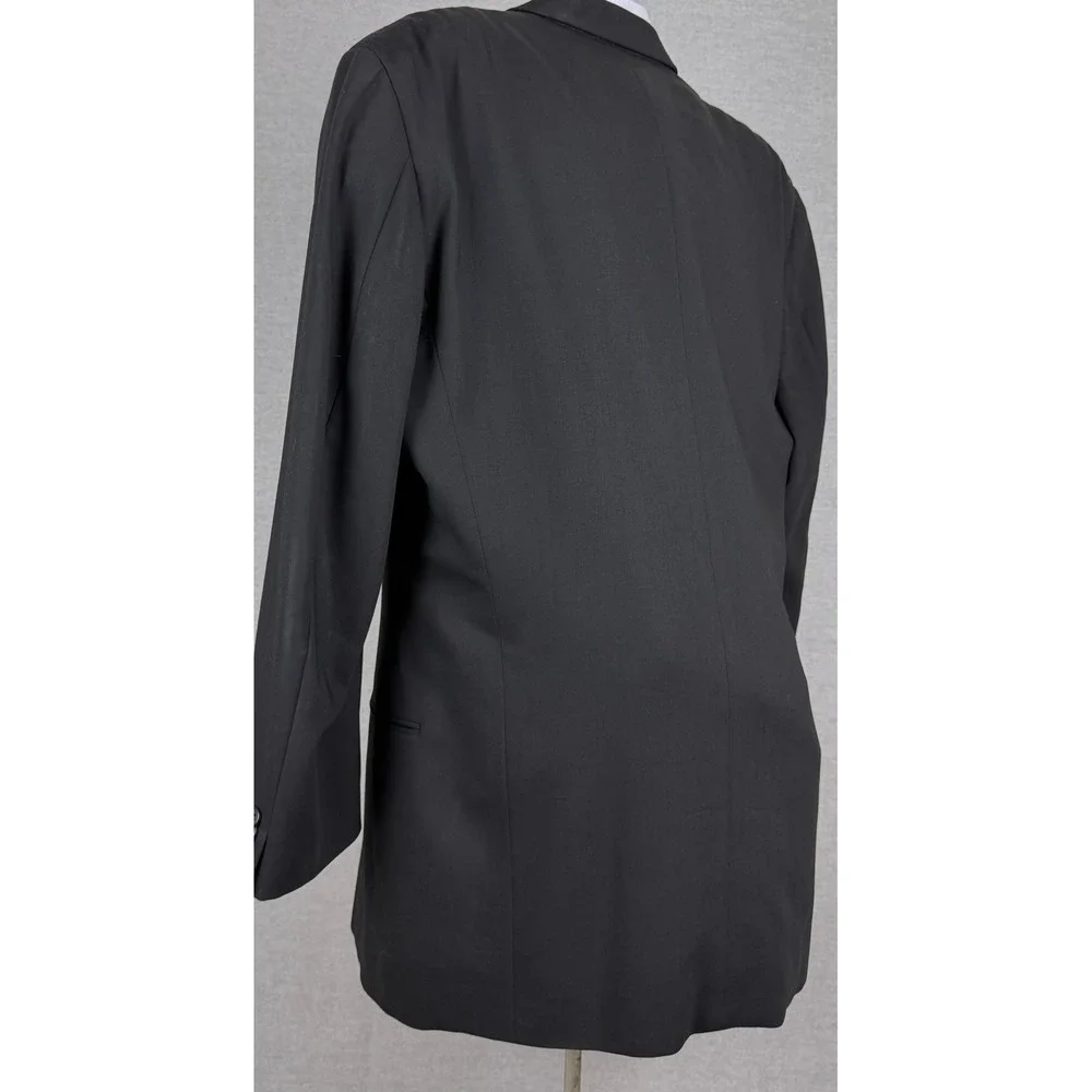 Giorgio Armani Le Collezioni Vintage 2pc Suit Black 42L 34x30 Made in Italy